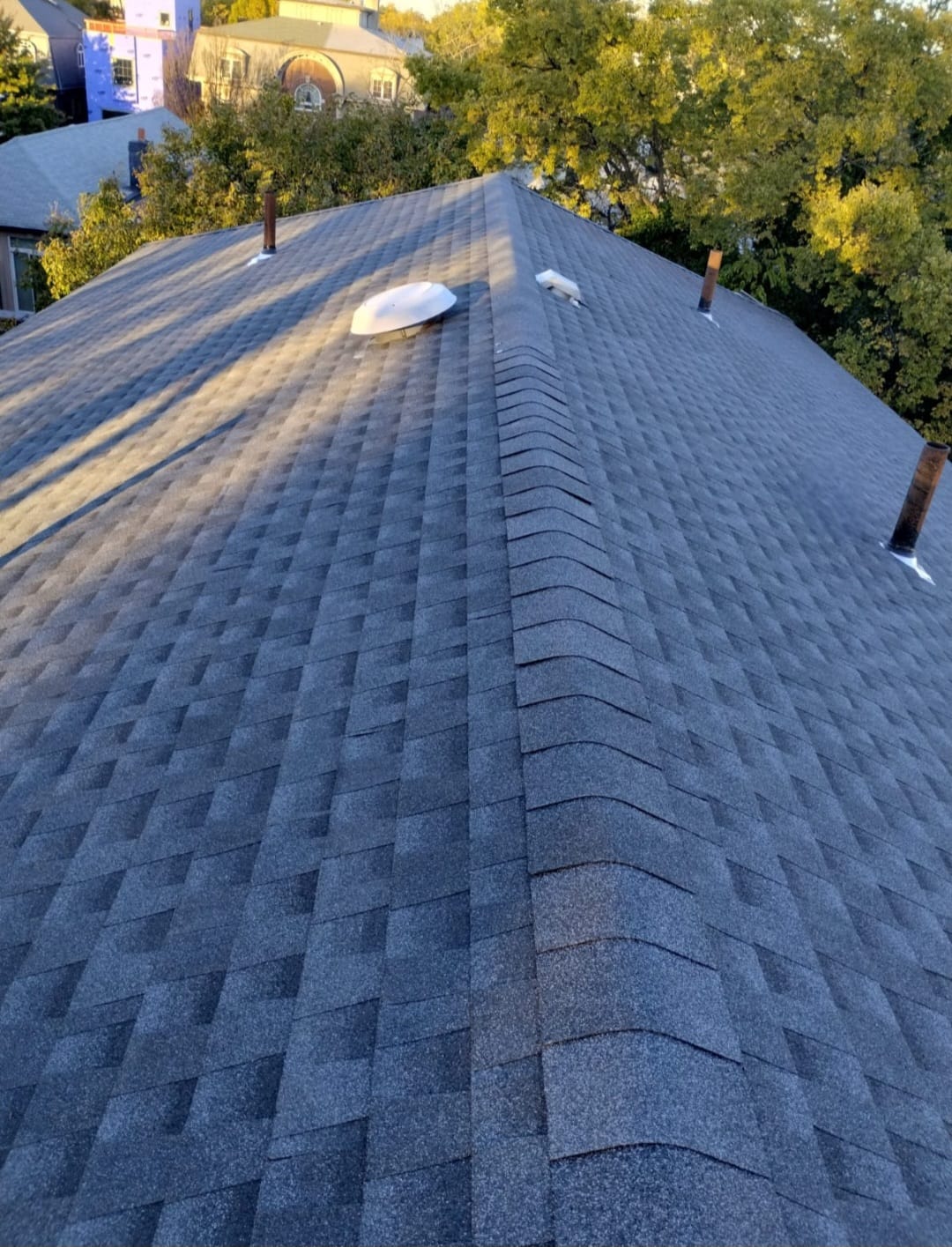 Single family home roof